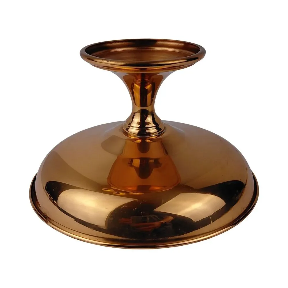 Vintage Coppercraft Guild Pedestal Copper Footed Bowl Candy Dish Round 7